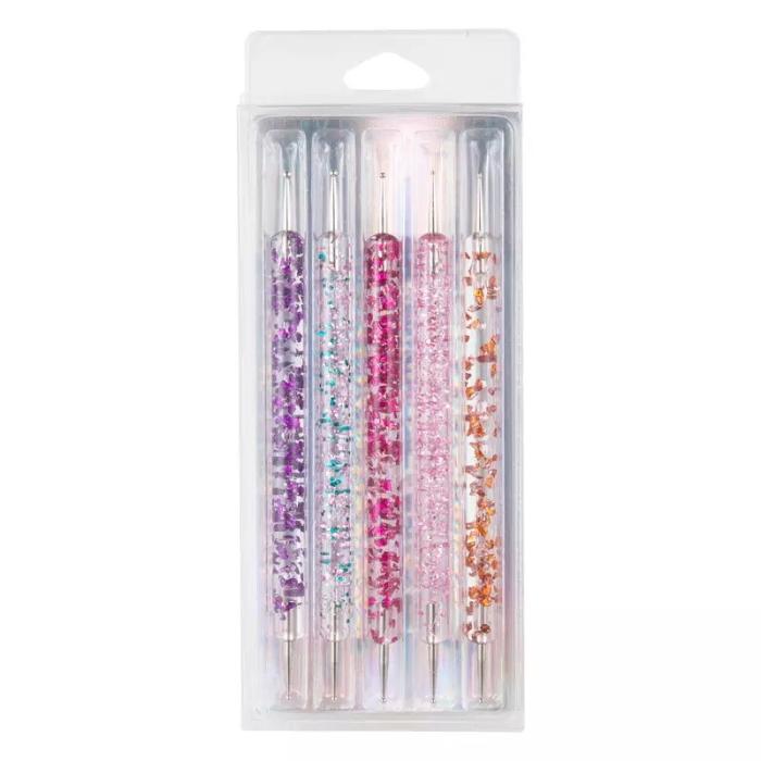 Lalona ドットペン5種セット クリアラメ入り アートに必須ジェルネイルツール Pen 001 アイラッシュとネイルjellybeans 通販 Yahoo ショッピング