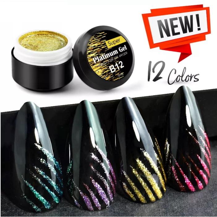 Lalona スーパープラチナジェル 5ml 全12色 カラージェル ラメジェル Platinumgel 001 アイラッシュと ネイルjellybeans 通販 Yahoo ショッピング