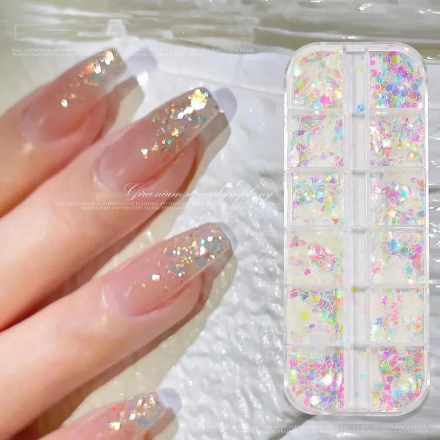 スパンコール jellybeans］オーロラスパンコールミックス (12種 ) キラキラネイル / ハートシェイカー レジン 埋め込み/ ジェルネイル :  byLALONA - 通販 - Yahoo!ショッピング