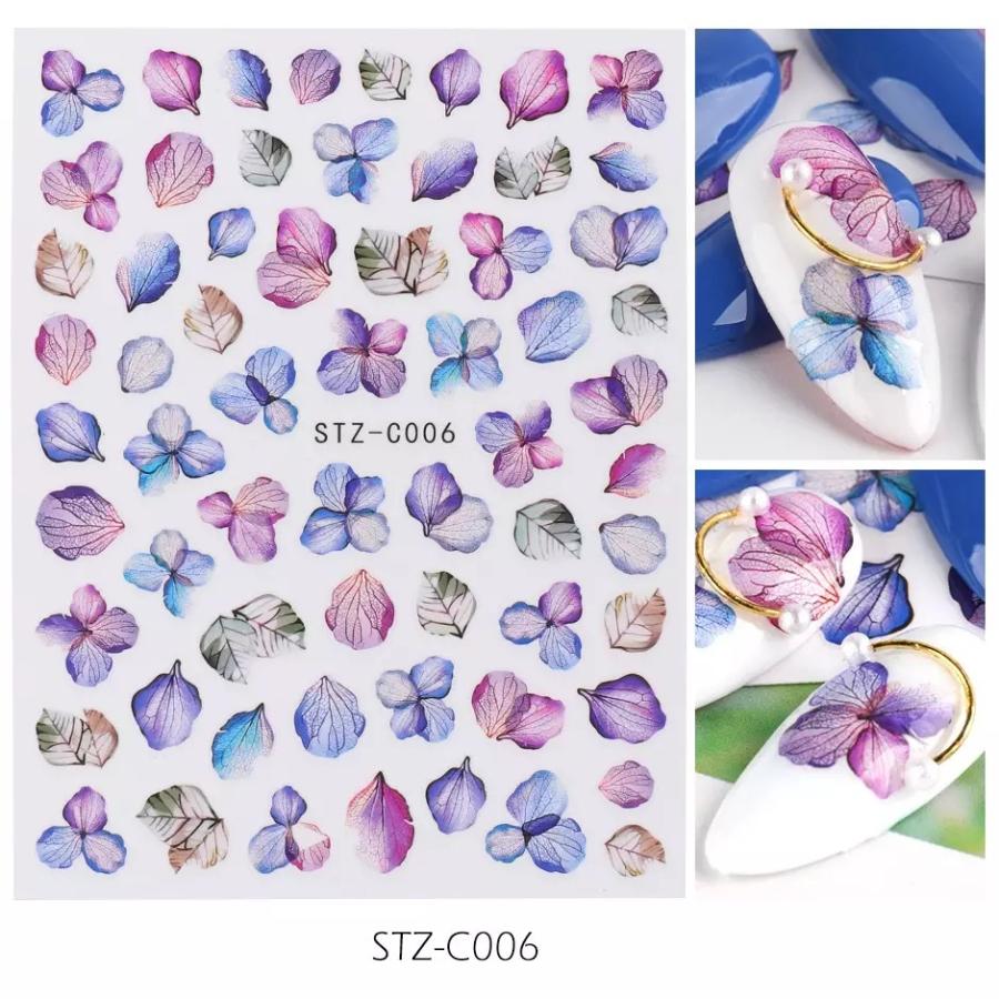 極薄フラワーネイルシリーズ Stz C006 お花シールネイルアート