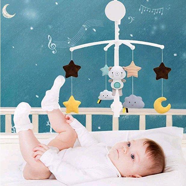 ベビーベッドおもちゃ 赤ちゃん ベッドメベビー寝具 音楽プレイヤー 寝かしつけ用品 新生児 出産祝い プレゼント 保障できる