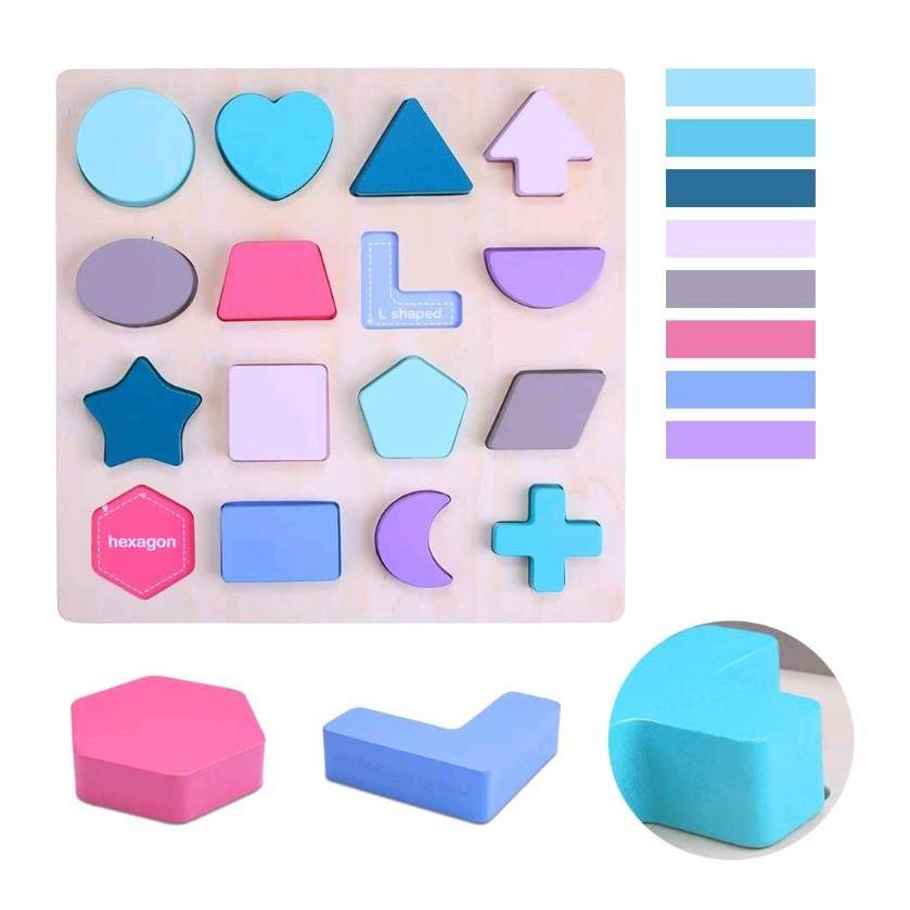 積み木 パズル マッチングパズル 型はめ 知育パズル 教育玩具 幼児 教育 教材 色認識 脳トレ 木のおもちゃ ブロック クリスマスプレゼント Zl 0538 Jellykeystyle 通販 Yahoo ショッピング