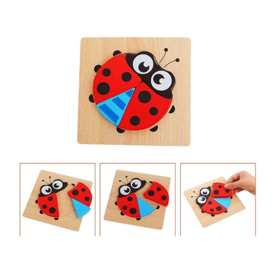 木製パズル 教育おもちゃ 幼児用 木製ジグソーパズル 1 2 3歳 色の形認知 スキル学習玩具 6種類 かわいい動物 6パック Zl 0556 Jellykeystyle 通販 Yahoo ショッピング