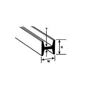 H-6 H型鋼（ABS製) 1本 プラストラクト Plastruct プラ材 模型材料 型