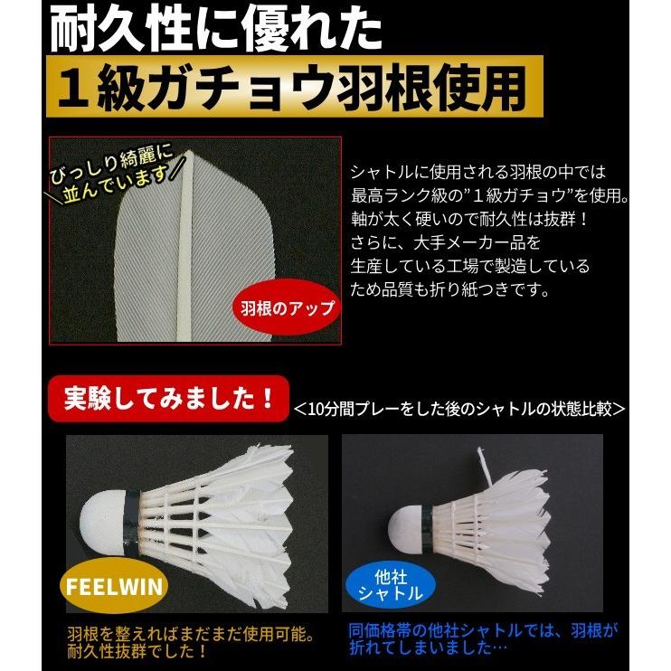 A7人気シール帳 バドミントン シャトル 10ダースセット（120個） WAGI　FE EL WIN-SPECIAL- 1級ガチョウ羽 根 天然コルクベース 耐久性抜群 ※ 【2642092074】(13642円)