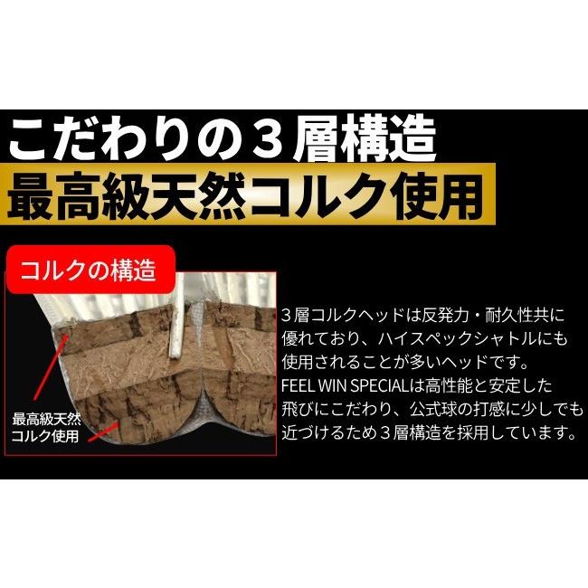 A7人気シール帳 バドミントン シャトル 10ダースセット（120個） WAGI　FE EL WIN-SPECIAL- 1級ガチョウ羽 根 天然コルクベース 耐久性抜群 ※ 【2642092074】(13642円)