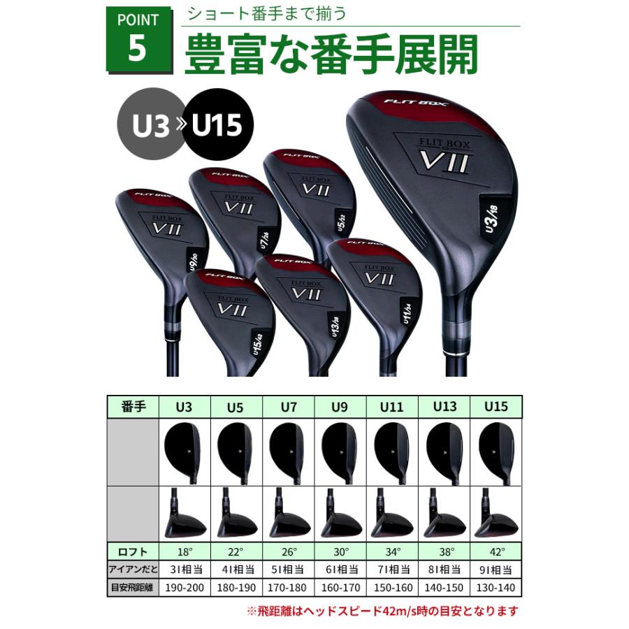 ユーティリティ メンズ 左用 FLIT BOX7 高弾道 アイアンが苦手な方 U3