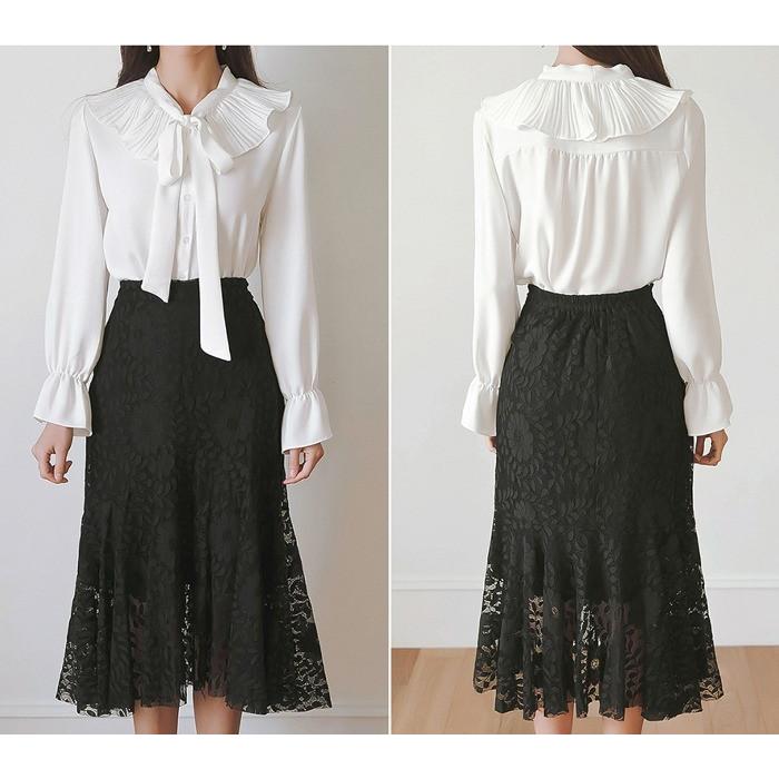 ブラウス レディース おしゃれ 上品 プルオーバー 無地 フリル ボウタイ きれいめ フォーマル 40代 50代 ファッション 春秋 新作 Es 4770 Jennie Alice 通販 Yahoo ショッピング