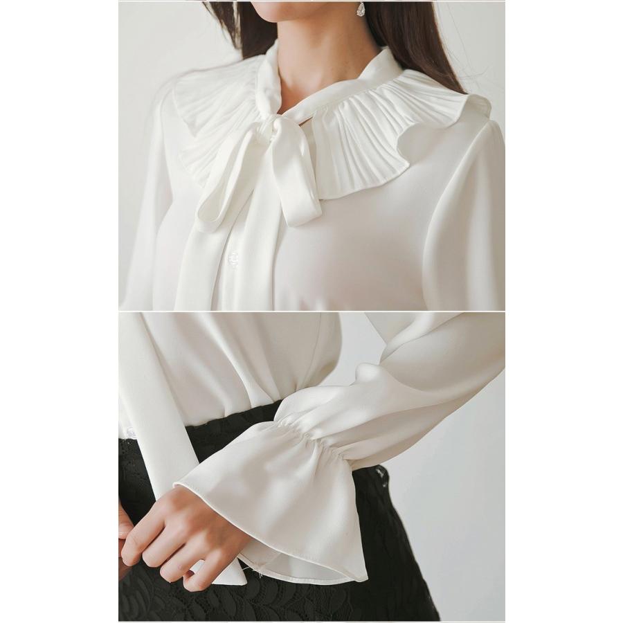ブラウス レディース おしゃれ 上品 プルオーバー 無地 フリル ボウタイ きれいめ フォーマル 40代 50代 ファッション 春秋 新作 Es 4770 Jennie Alice 通販 Yahoo ショッピング