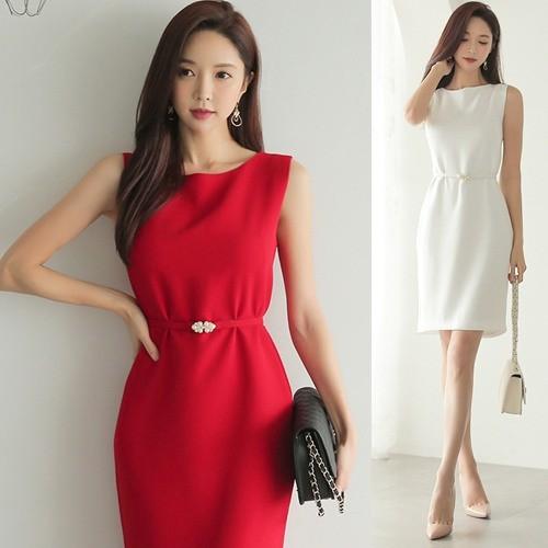 ワンピース ワンピ レディース 上品 タイトワンピース ノースリーブ 無地 きれいめ 通勤 膝丈 30代 40代 ファッション 高級感 春夏秋 Es 4935 Jennie Alice 通販 Yahoo ショッピング