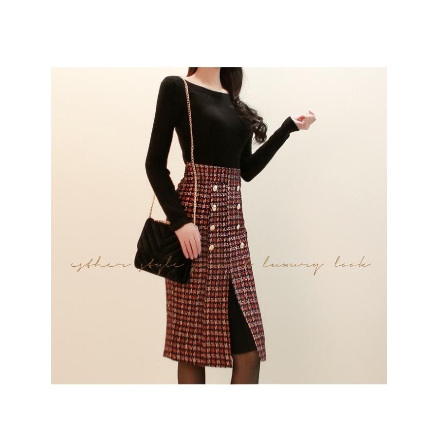 タイトスカート レディース 上品 スリット ハイウエスト ペンシル