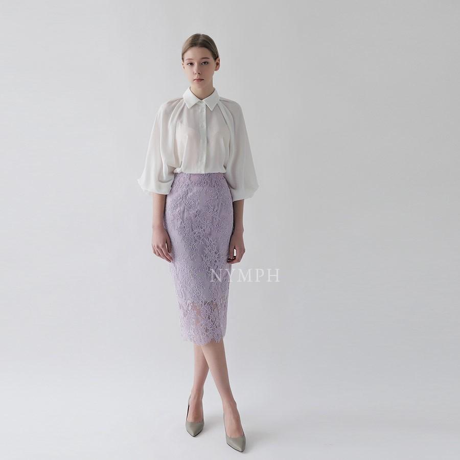 ブラウス レディース 40代 50代 フォーマル ファッション 女性 上品 ベージュ バルーン袖 無地 きれいめ シースルー Es 52 Jennie Alice 通販 Yahoo ショッピング