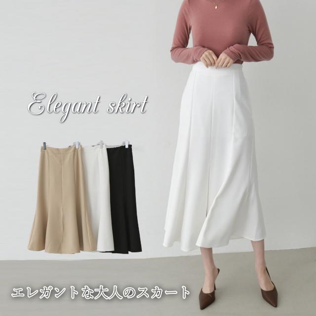 ロングスカート レディース 上品 スリット バンディング 無地 30代 40代 ファッション セクシー 高級感 春秋物 新作 黒 ベージュ Es 6304 Jennie Alice 通販 Yahoo ショッピング