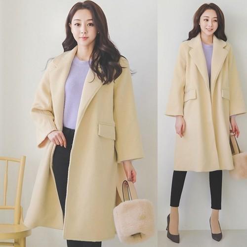 コート レディース 40代 50代 ファッション 女性 上品 イエロー 黄色 ロング丈 ウール混 ロングコート Od Otj819 Jennie Alice 通販 Yahoo ショッピング
