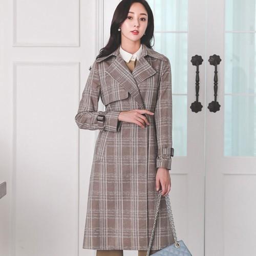 当社の ロングコート チェック ロング丈 コート コート ロングコート チェック ロング丈 ベージュ 茶色 上品 女性 ファッション フォーマル 50代 40代 秋 レディース コート アウター Www Laucandrique Com