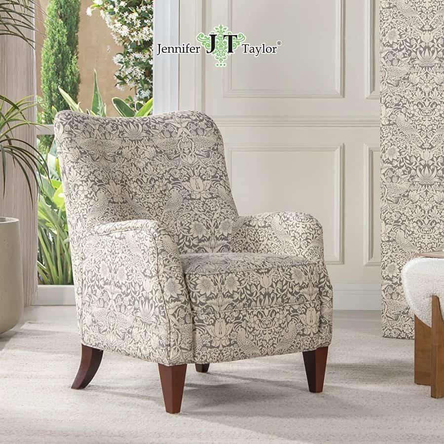 ジェニファーテイラー アームチェア 1人掛け いちご泥棒 グレー