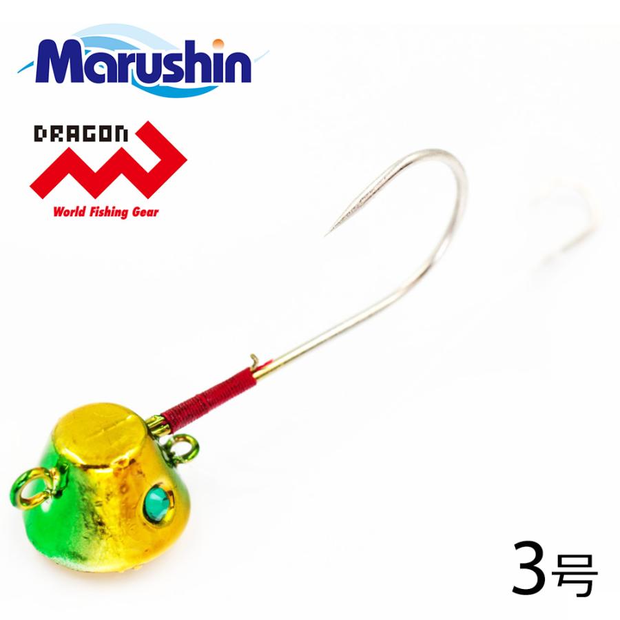 DRAGON（ドラゴン） マルシン 一つテンヤ グリーンゴールド 3号 TRD一