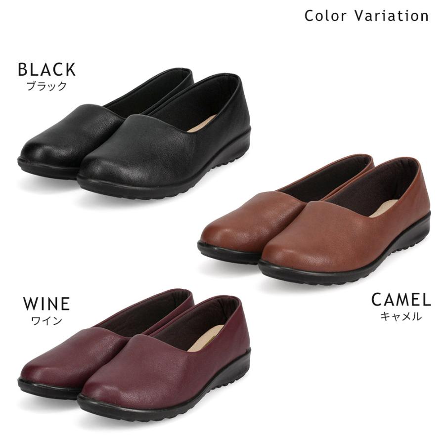 コンフォートシューズ レディース パンプス ローヒール ウェッジソール  母の日 敬老の日 秋冬 黒 ブラック ブラウン ワインレッド 赤 | ブランド登録なし | 14