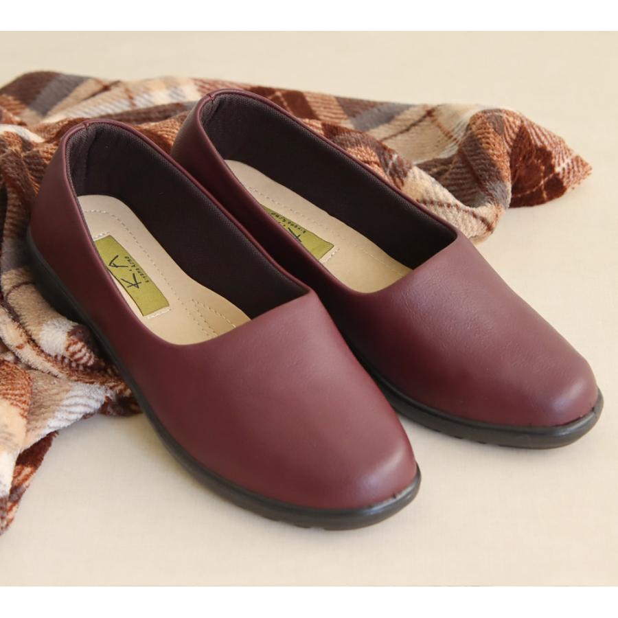 コンフォートシューズ レディース パンプス ローヒール ウェッジソール  母の日 敬老の日 秋冬 黒 ブラック ブラウン ワインレッド 赤 | ブランド登録なし | 06