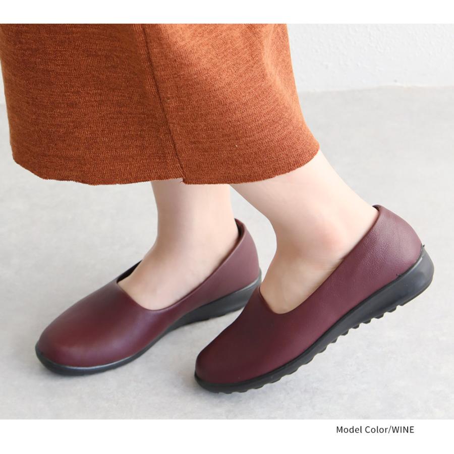 コンフォートシューズ レディース パンプス ローヒール ウェッジソール  母の日 敬老の日 秋冬 黒 ブラック ブラウン ワインレッド 赤 | ブランド登録なし | 12