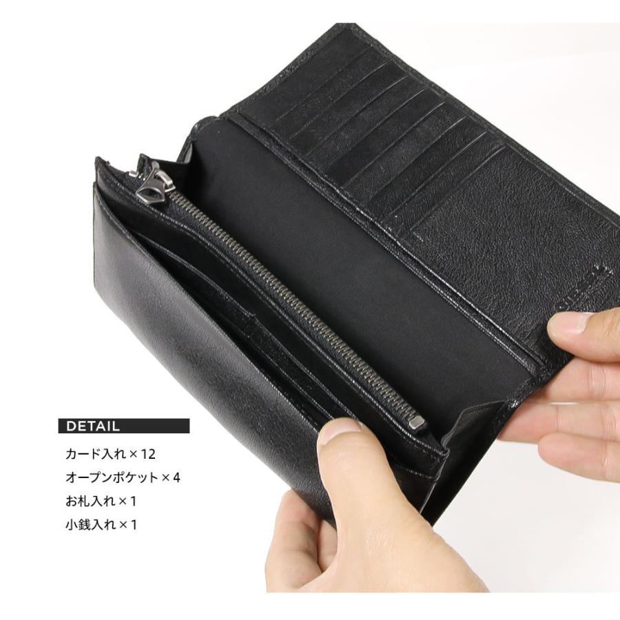 DIESEL ディーゼル 財布 メンズ 本革 長財布 ブランド かぶせ