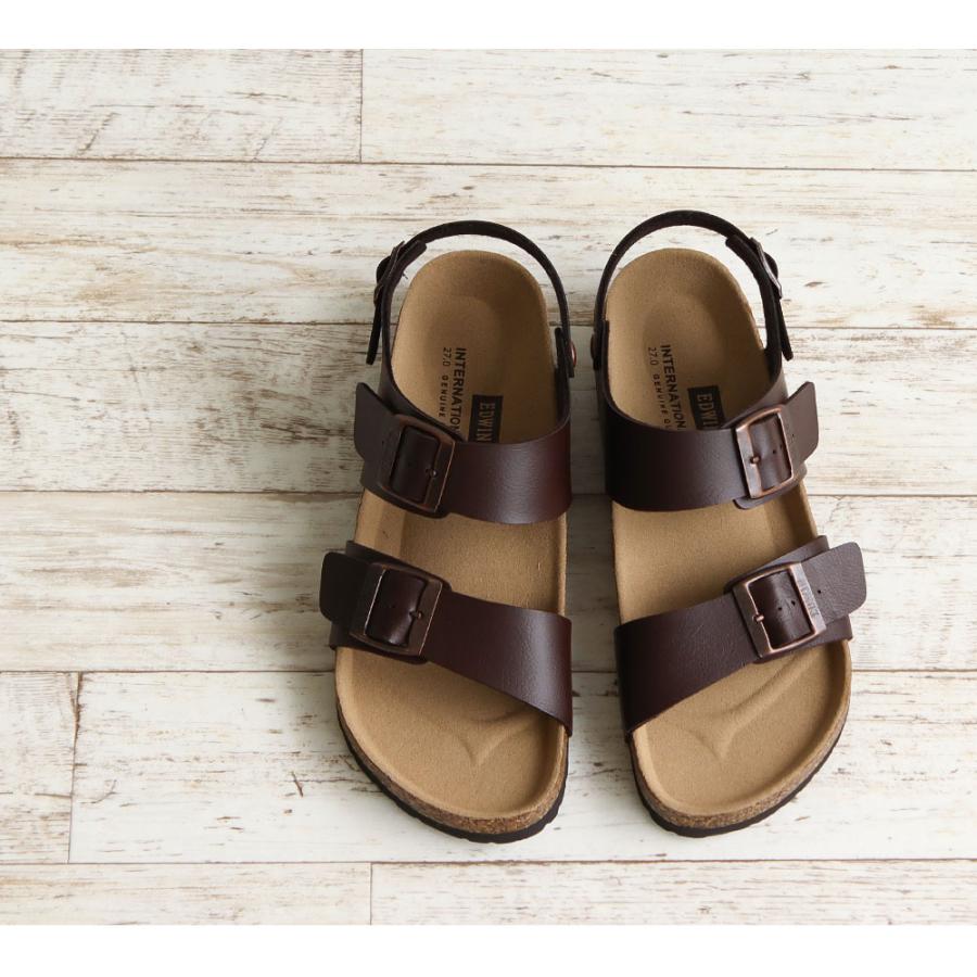 エドウィン コンフォートサンダル メンズ バックストラップ サンダル カジュアル アメカジ 幅広 疲れにくい ブラック ダークブラウン ネイビー ホワイト 1002 | EDWIN | 14