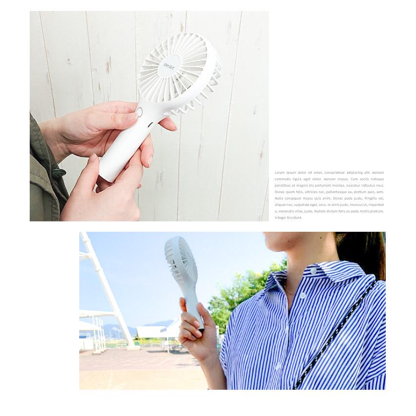 ハンディーファン クレープケース付き ミニ扇風機 usb 手持ち 小型 充電式扇風機 卓上 猛暑 暑さ対策 ひんやり 涼しい 快適 DAY OUT デイアウト SuZUMU 702 | ブランド登録なし | 17