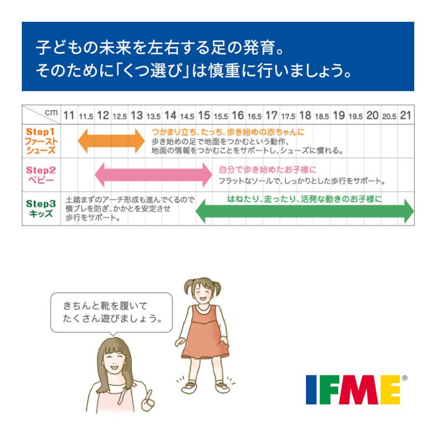 イフミー ウォーターシューズ ベビー キッズ サンダル 水抜きソール マジックテープ 反射板 アクアシューズ 海 黒 ブラック グレー ネイビー レッド IFME 2308｜jerico｜13