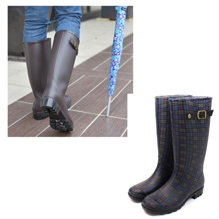 レインブーツ レディース ロング ジョッキーブーツ ガーデニング