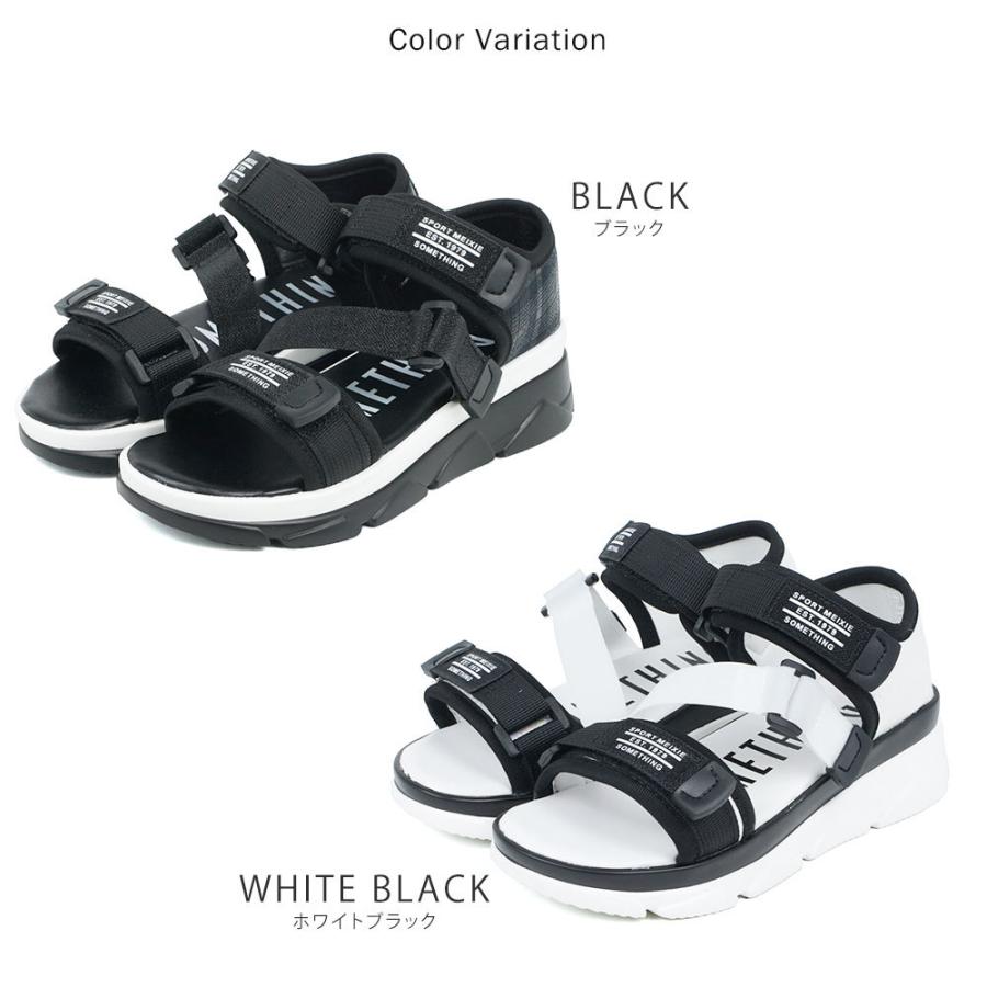 サンダル キッズ 女の子 ウェッジソール スポーツサンダル スポサン 厚底 ストラップ 軽量 女の子 靴 ジュニア おしゃれ かわいい 黒 ブラック 白 ホワイト 3129 Som 3129 Jerico Yahoo 店 通販 Yahoo ショッピング