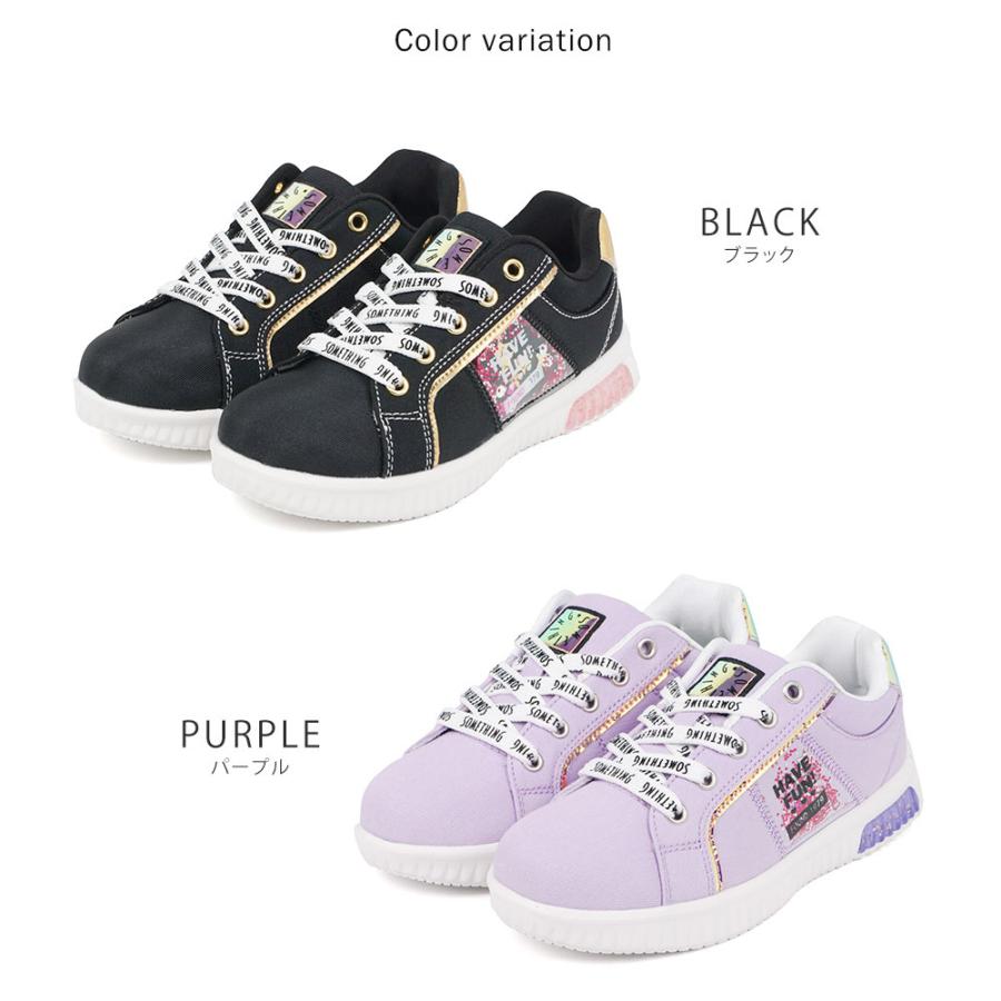 サムシング エドウィン 軽量 スニーカー キッズ 女の子 子供靴 ローカット ジュニア シューズ おしゃれ かわいい 小学生 キラキラ 白 紫 パープル 3135 Som 3135 Jerico Yahoo 店 通販 Yahoo ショッピング