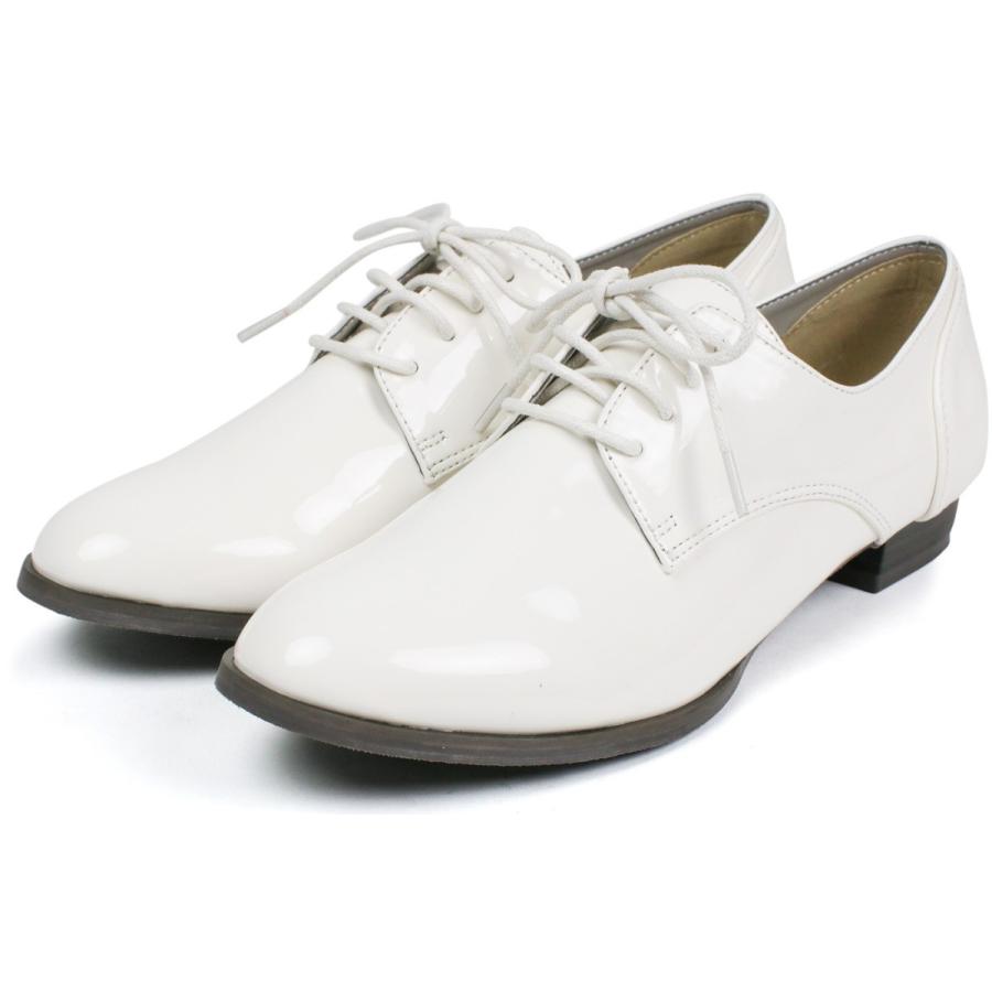マニッシュシューズ オックスフォード レースアップ おじ靴 ハンサムシューズ レディース ぺたんこ カジュアル エナメル スムース 黒 マスタード 白 新色 1210 Yu Becck 1210 Jerico Yahoo 店 通販 Yahoo ショッピング
