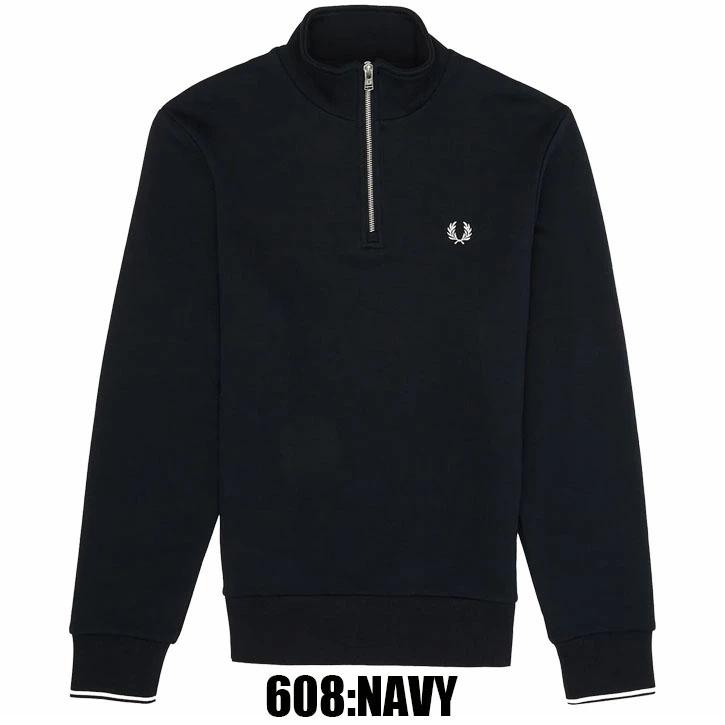 【美品】FRED PERRY フレッド・ペリー ハーフジップスウェット S 黒 FRED PERRY（フレッドペリー） ハーフジップ スウェット M3574 国内