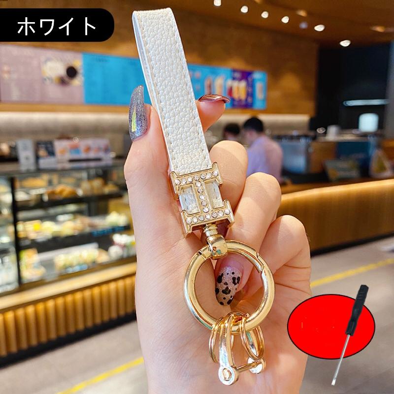 キーホルダー レディース バッグチャーム キーリング キラキラ ライン
