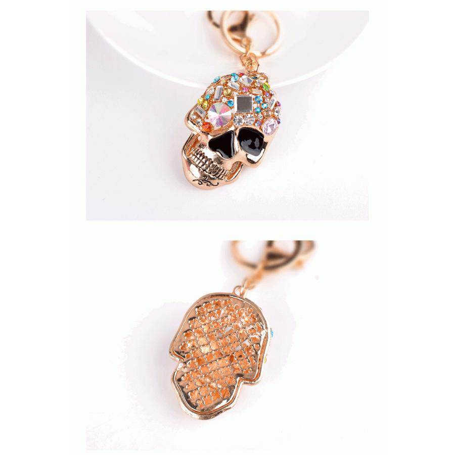 キーホルダー スカル バッグチャーム 骸骨 バッグアクセサリー 鍵