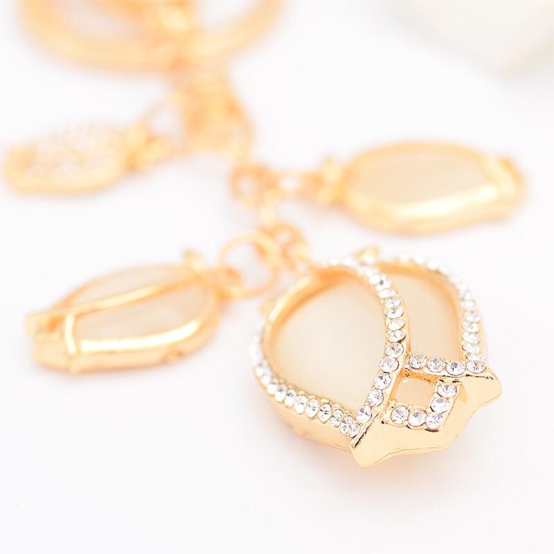 バッグチャーム チューリップ キーホルダー 花の形 キーリング ライン