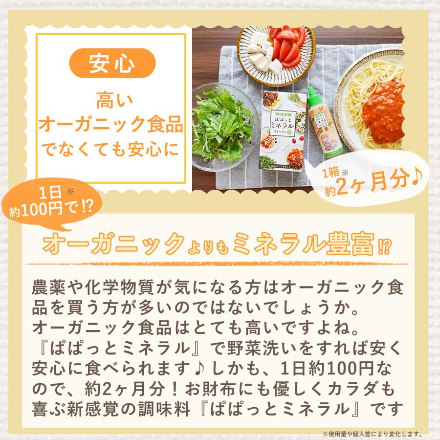 料理用 ぱぱっと ミネラル 希望の命水 元：希望の命水10倍濃縮液｜jes-mineral-honpo｜06