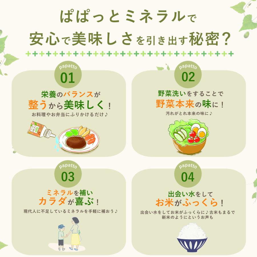 料理用 ぱぱっと ミネラル 希望の命水 元：希望の命水10倍濃縮液｜jes-mineral-honpo｜09