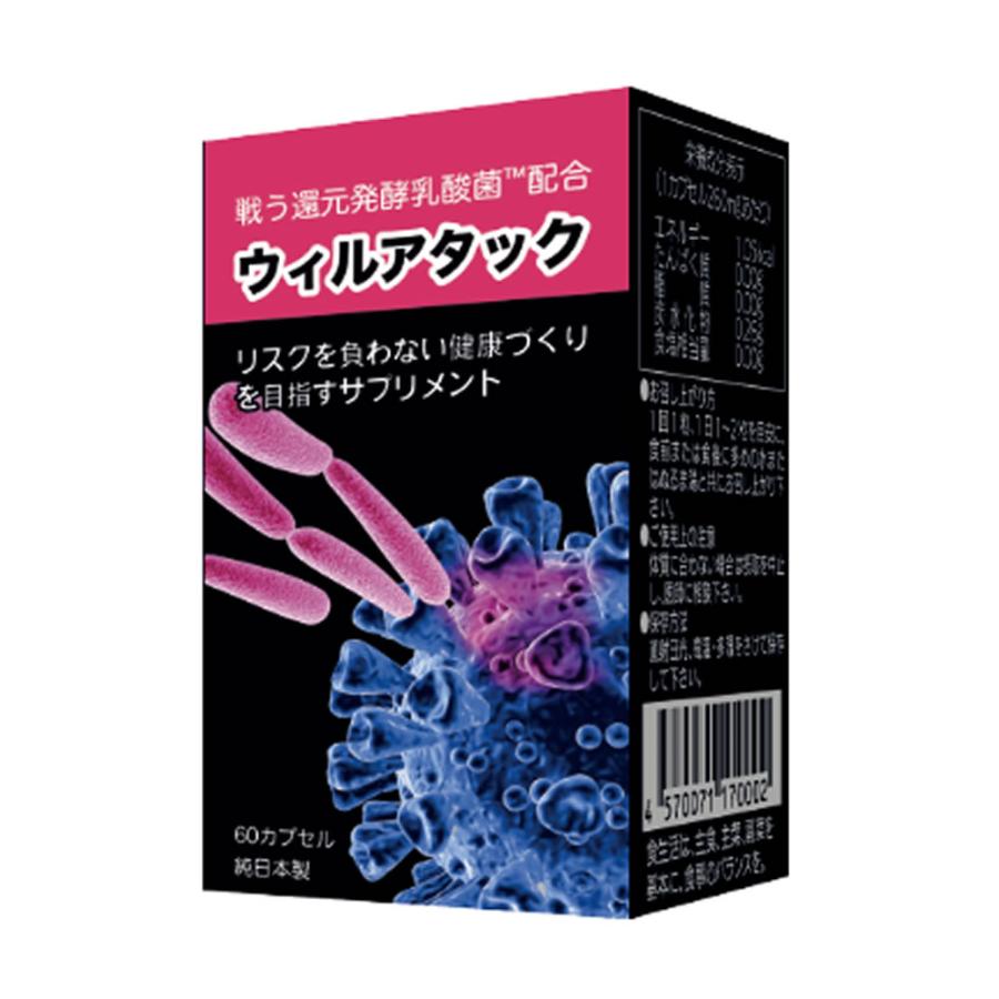 ウィルアタック 超微粒子カプセル 還元発酵乳酸菌 乳酸菌発酵エキス L61 ミネラル本舗 通販 Yahoo ショッピング