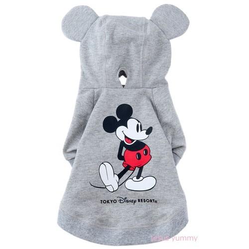 ペット用 パーカ パーカー ミッキー 3S SS グレー 東京ディズニーリゾート お土産【DISNEY】 disneypet1636001