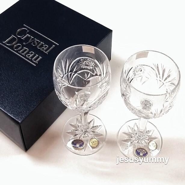 チェコ製 ペア ワイングラス ボヘミアグラス 高級クリスタルガラス クリスタルグラス トリム ペアワイン Crystal Donau 赤ワイン 白ワイン プレ Euro37 Jesus Yummy 通販 Yahoo ショッピング