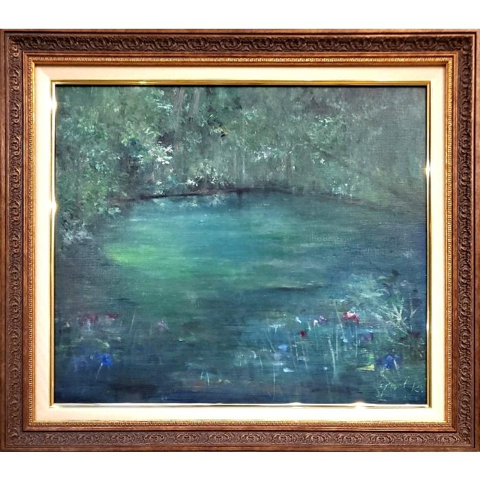 絵画 「Close to you 〜 夏」 油彩画 油絵 原画 風景画 F10 額付 絵画 「Close to you 〜 夏」 油彩画 油絵 原画 風景画 F10 額付