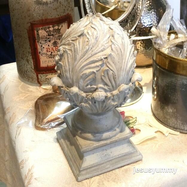 アンティチョークエレガントポリレジンアンティーク調置物