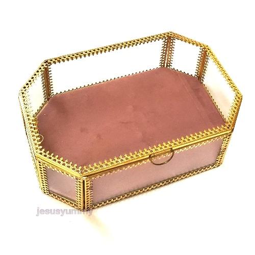 ガラス 小物入れ ジュエリーボックス アクセサリーケース ベロア ガラス 小物入れ ジュエリーボックス アクセサリーケース ベロア