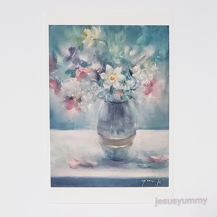 クリノリンの女王 Yumi Kohnoura作 オリジナル ポストカード 絵はがき 葉書 絵画 花 静物画 水仙 クリスマスローズ 蘭 ツルキキョウ Vasenoir Jesus Yummy 通販 Yahoo ショッピング