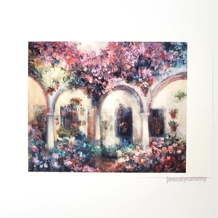 Serenade Yumi Kohnoura作 オリジナル ポストカード 絵はがき 葉書 絵画 スペイン 花 風景 風景画 パティオ Vasenoir Jesus Yummy 通販 Yahoo ショッピング