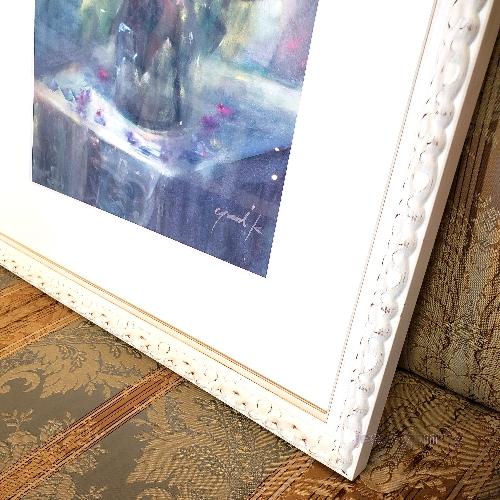 絵画 原画 「Shining Steps」 水彩/パステル F6 額付 お部屋に 絵画 原画 「Shining Steps」 水彩/パステル F6 額付 お部屋に