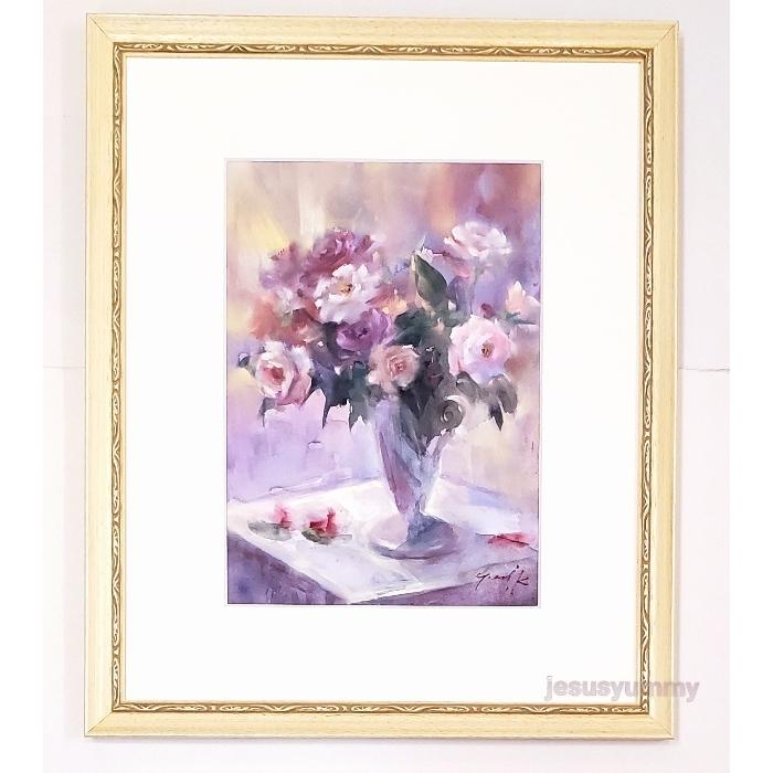 絵画 「Wishing your happiness」 水彩/パステル 原画 F4 静物画 絵画 「Wishing your happiness」 水彩/パステル 原画 F4 静物画