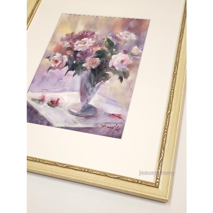 絵画 「Wishing your happiness」 水彩/パステル 原画 F4 静物画 絵画 「Wishing your happiness」 水彩/パステル 原画 F4 静物画