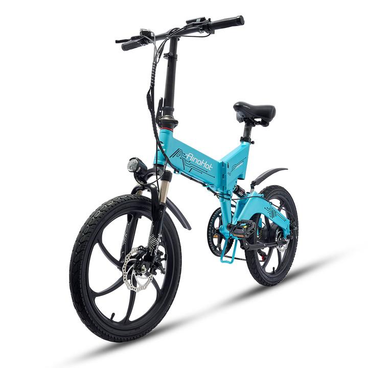 電動アシスト自転車 青色 折りたたみ式 電動アシスト自転車【形式認定済】公道走行可20インチ 折り畳み